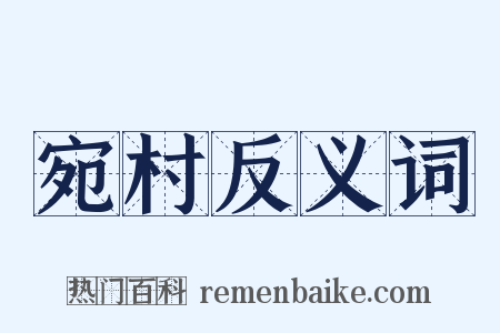 宛村反义词是什么意思的图片